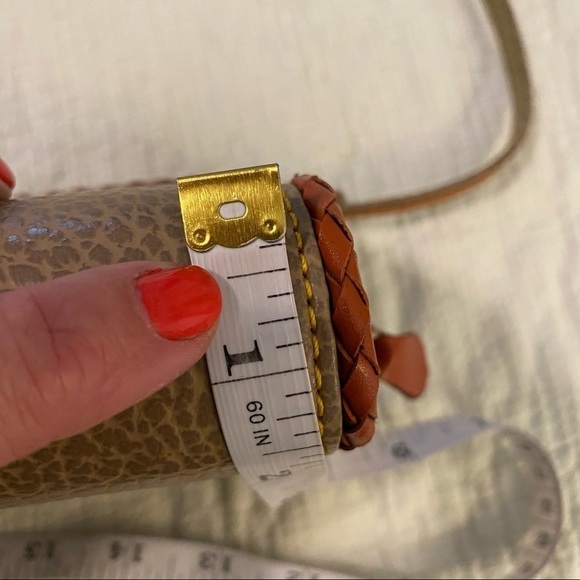 Tri Tone Crossbody Wallet Organizer Six Ring Note paper Brown Black Taupe - Picture 12 of 13